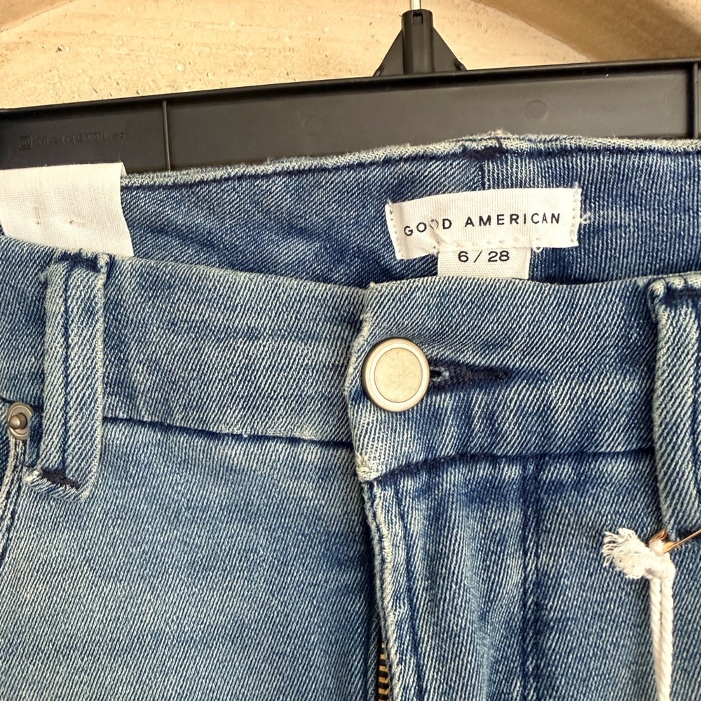 NWT Good American Split Pocket Straight Leg Jeans Size 6/28 - Picture 10 of 11